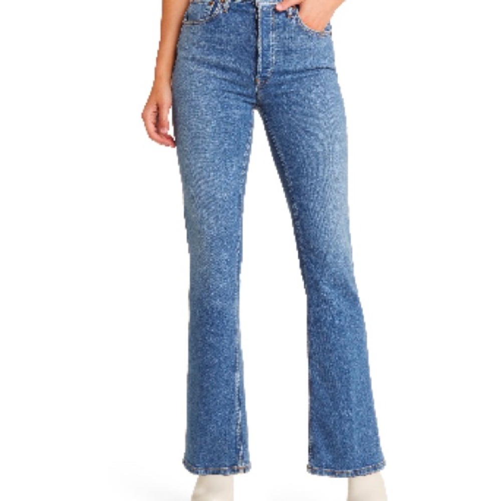 Re/Done ‘70s High Waist Ankle Bootcut jeans (anti fade)